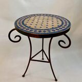 Mosaic pedestal table