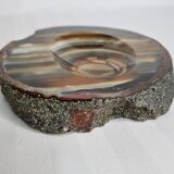 Empty pocket, slice of brown ochre agate