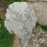 Paire de lions de jardin en pierre ancien vintage