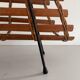 Mid-century black metal and wicker magazine rack, 1960, Germany