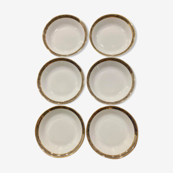 Set of 6 porcelain plates Thierry de Zélicourt