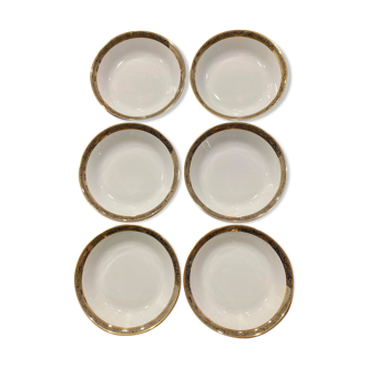 Set of 6 porcelain plates Thierry de Zélicourt
