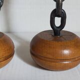 Duo de bougeoirs brutalistes Art-populaire années 50