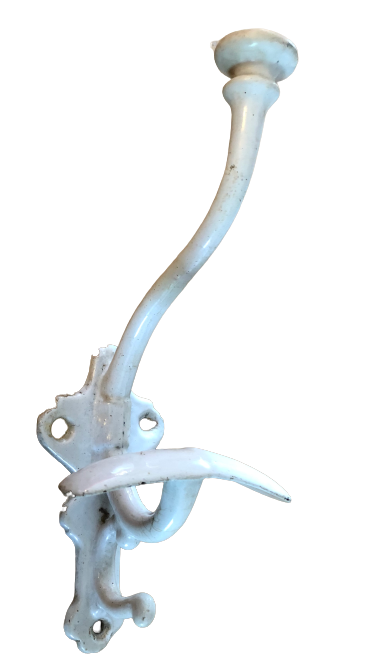 Enamelled cast iron hook