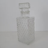 White glass vintage whiskey decanter