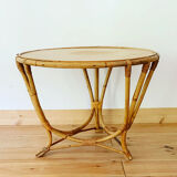 Vintage rattan coffee table