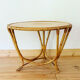 Table basse vintage en rotin