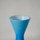 Designer vase in blue opaline from the 60s