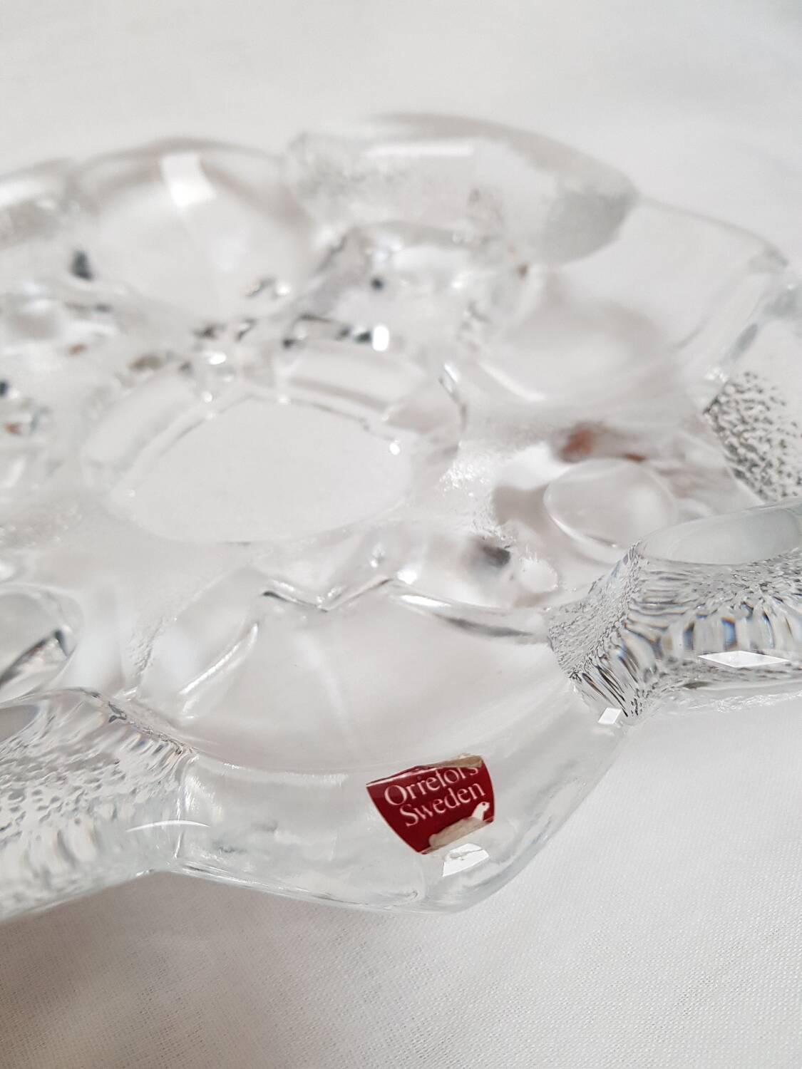 Bougeoir en cristal Orrefors Suède pour 4 bougies