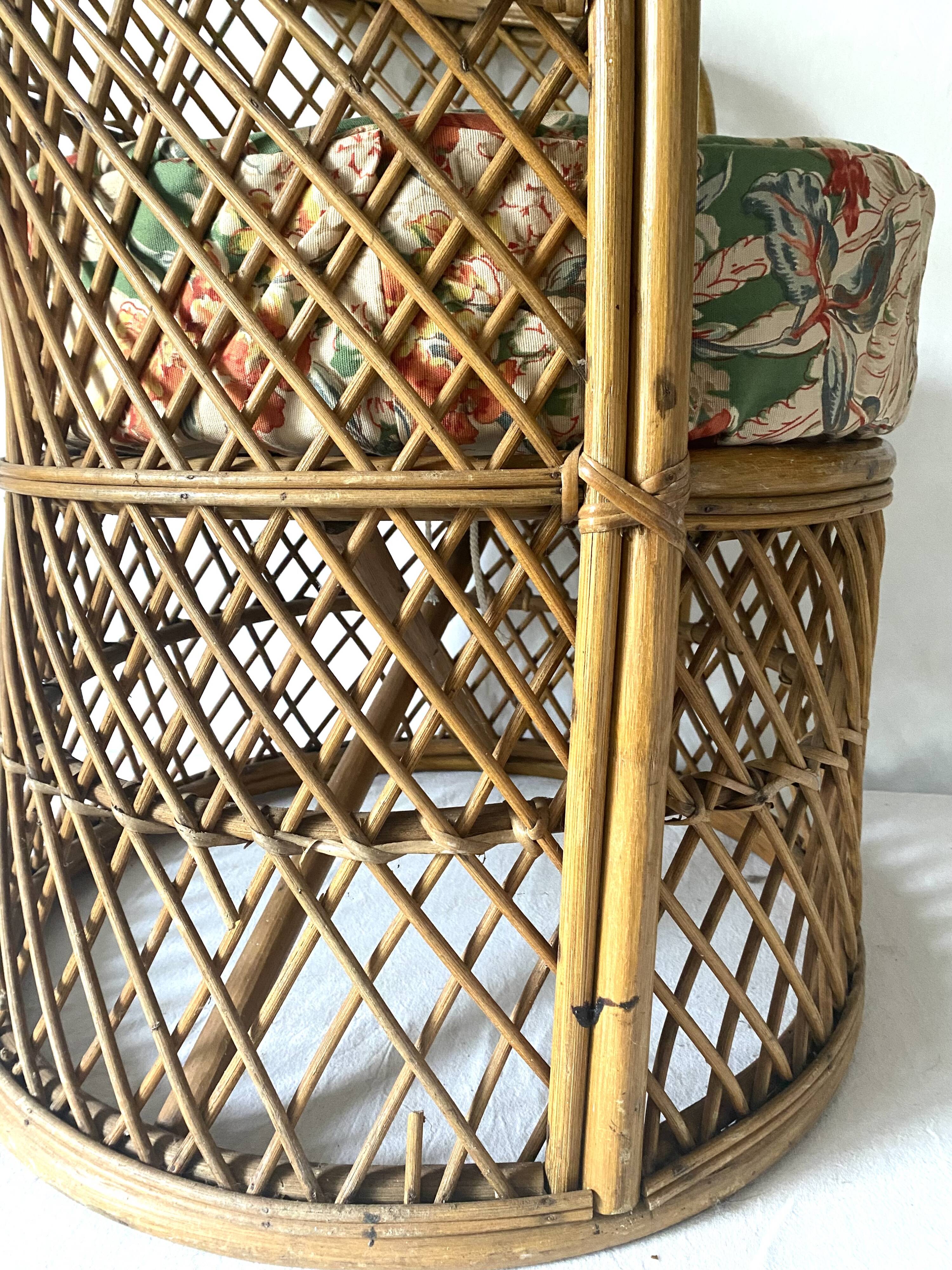 Vintage rattan armchair
