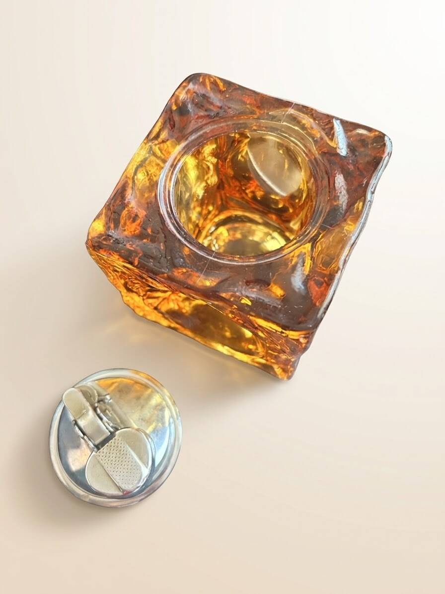 Murano Antonio Imperatore 1970 ensemble lighter table ashtray candle holder