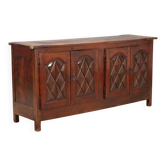 Antique buffet in various types of wood, Italy, 18th century