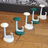 Set 5 patères Schonbüch vertes et blanches