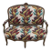 Directoire style canapé with carved wood & floral fabric in perfect condition.