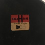 Scandinavian chair Haga Fors Sweden in black laqué wood circa 1950