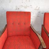 Bauhaus Style Steel & Wood Club Chairs, 1940s, Set of 2