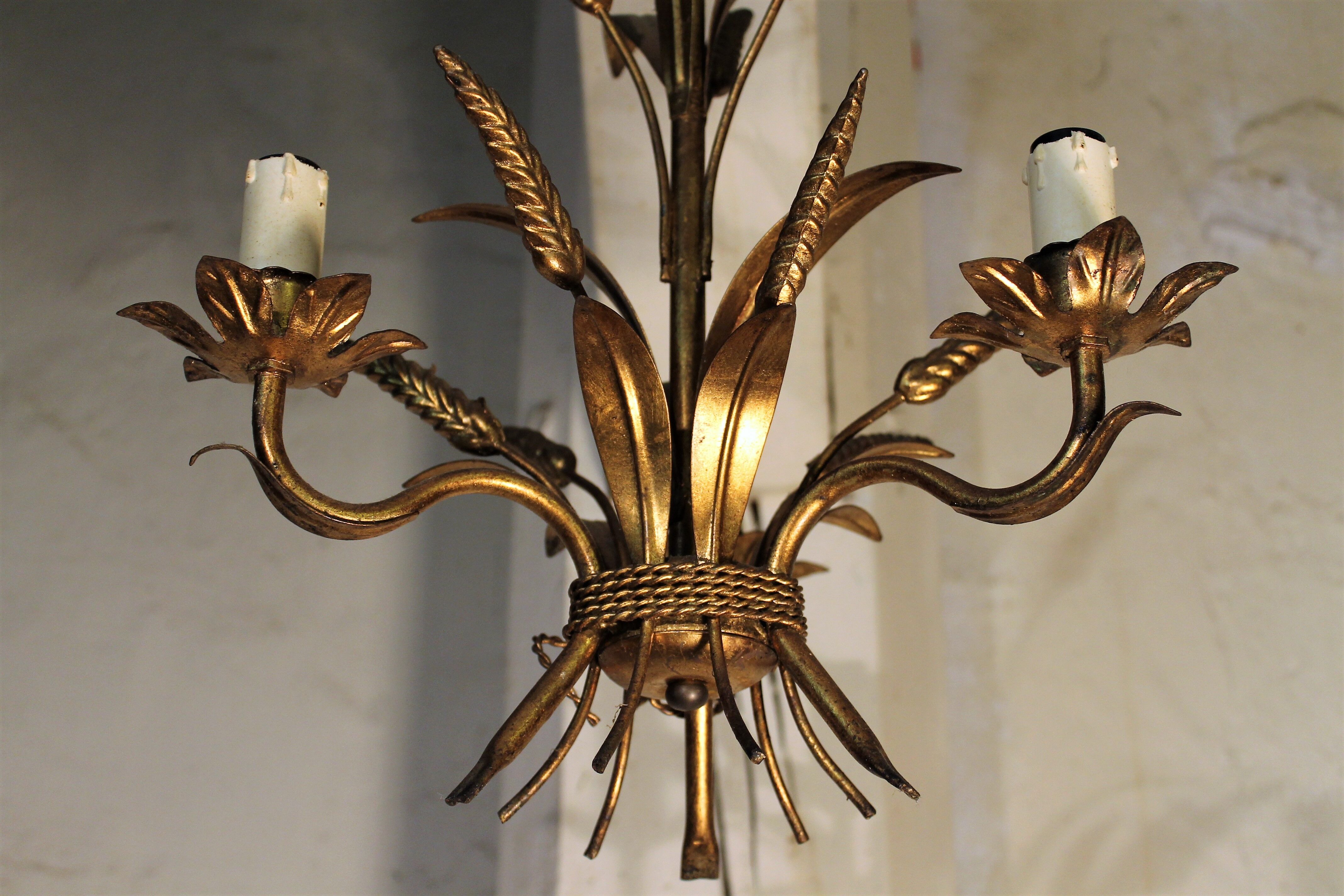 Lustre suspension "Epi de blé" vintage 1960