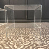 Pair of sofa pieces in plexiglass 1970/1980
