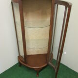 English art deco walnut showcase