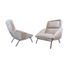 Pair of lounge chairs designed by Gérard Guermonprez - French 1950