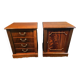Pair of desk cabinets, mahogany filing boxes in English style.