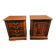 Pair of desk cabinets, mahogany filing boxes in English style.