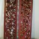 Pair of Ningbo panels in Chinese carved gilded wood