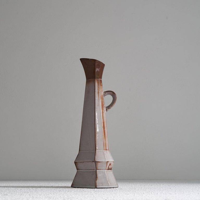 Cubist ceramic pitcher vase from the 1950s.