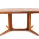 Large oval extendable dining table Gudme Danish design in teak - restored