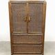 Vintage rattan bamboo cabinet 'Bohemian nature'