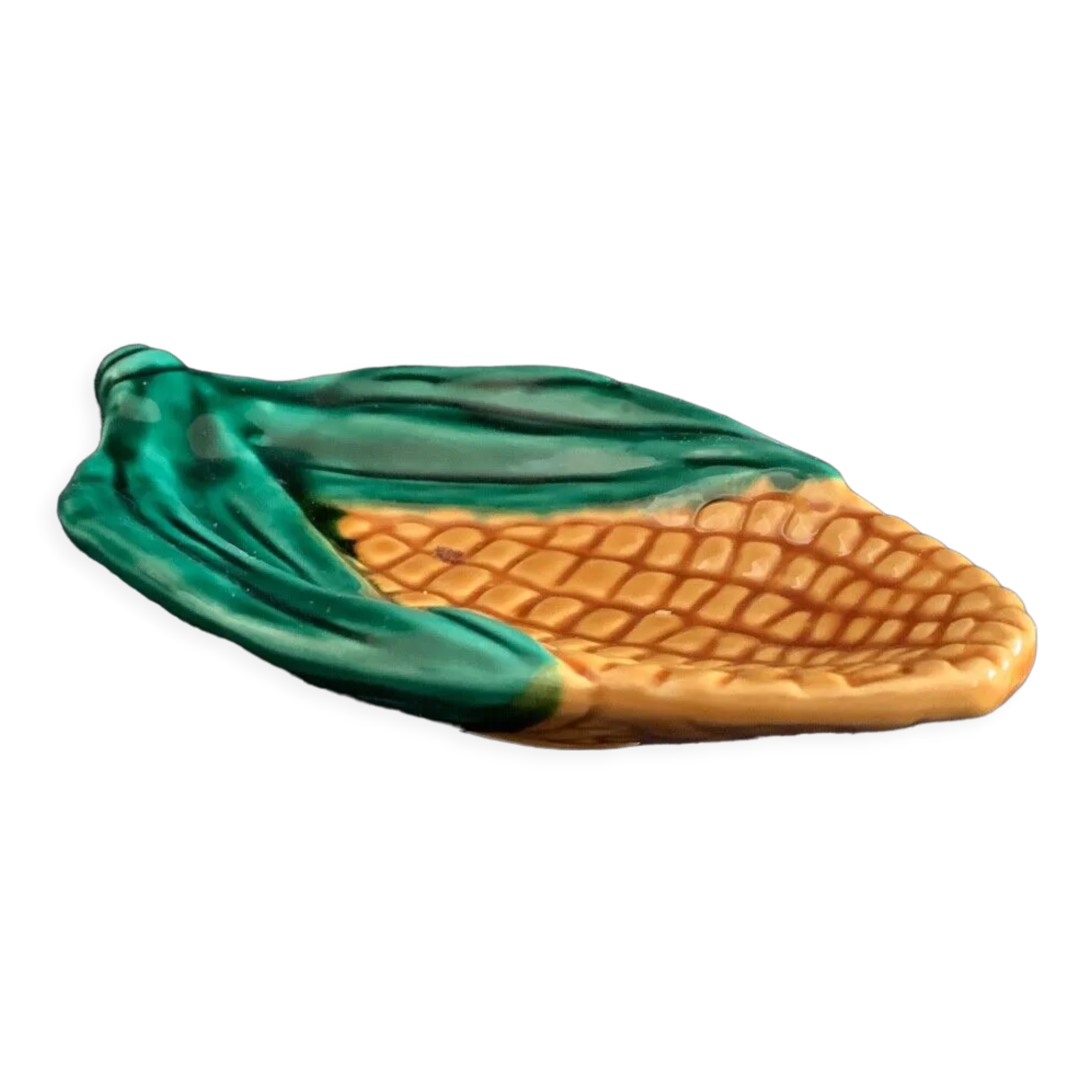 Trinket bowl in the shape of corn cobs signed Vallauris