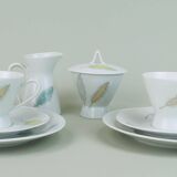 8-piece MOCHA SET rosenthal form 2000 raymond loewy decor falling leaves