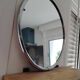 Round chrome metal mirror 1970s
