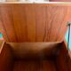 Wall shelving system and teak writing box. of Poul Cadovius. Denmark 1960