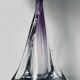 Large Purple Crystal Table Lamp, Signed by Vannes Le Chatel, France