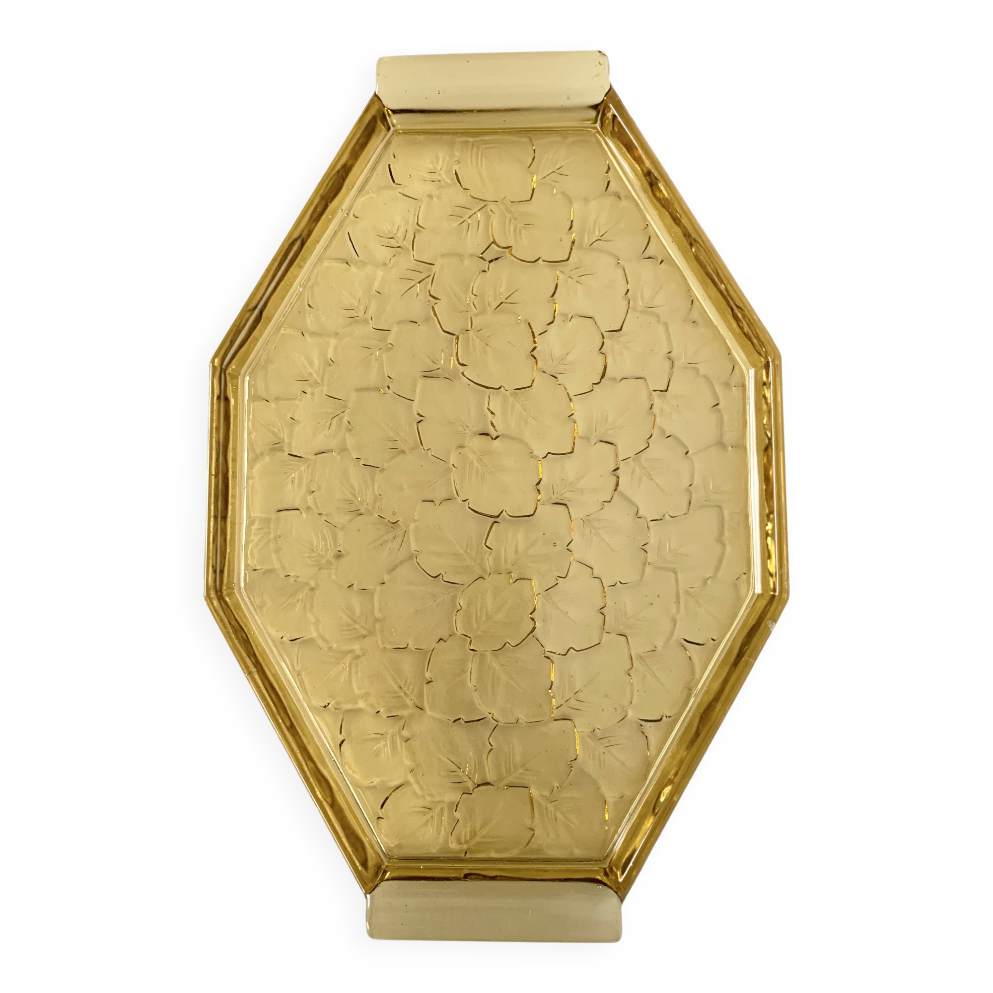 Art Deco glass moulded plateau