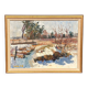 Original Mid Century Swedish Oil On Canvas – “Vinterdag” – Vintage & Framed