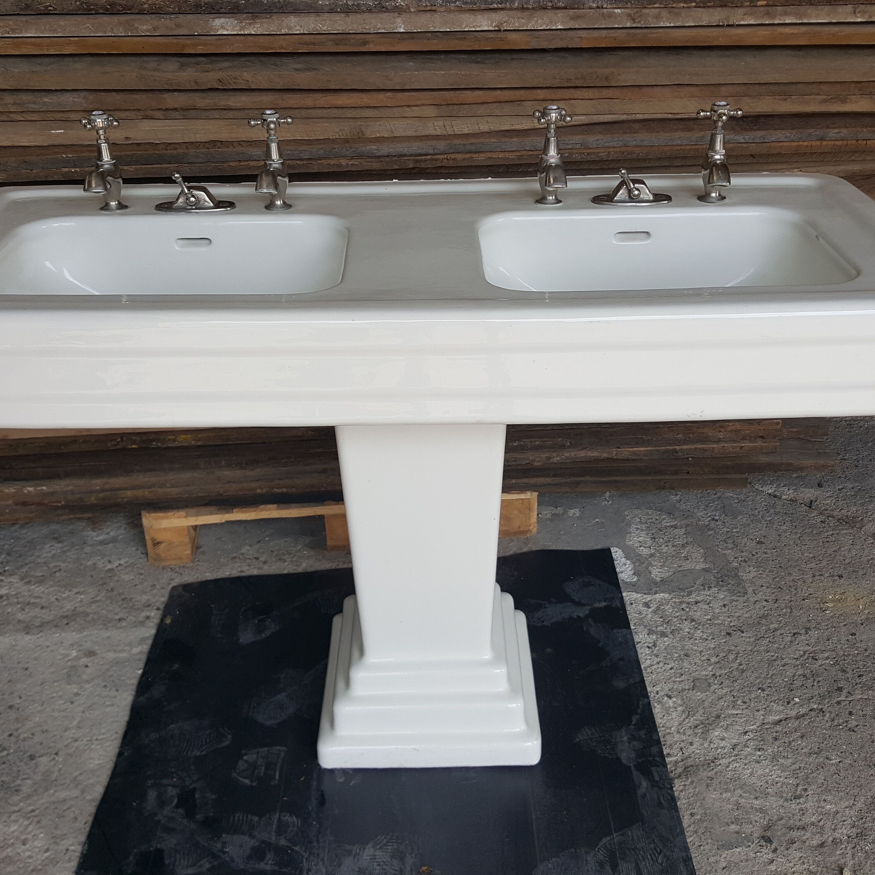 Double sink, rectangle, 3 steps