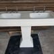 Double sink, rectangle, 3 steps