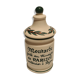 Mustard pot Parizot earthenware Digoin Sarreguemines fruit décor
