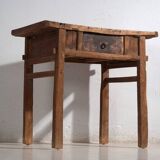 Antique solid wood table – Chinese side table with drawer – circa 1900