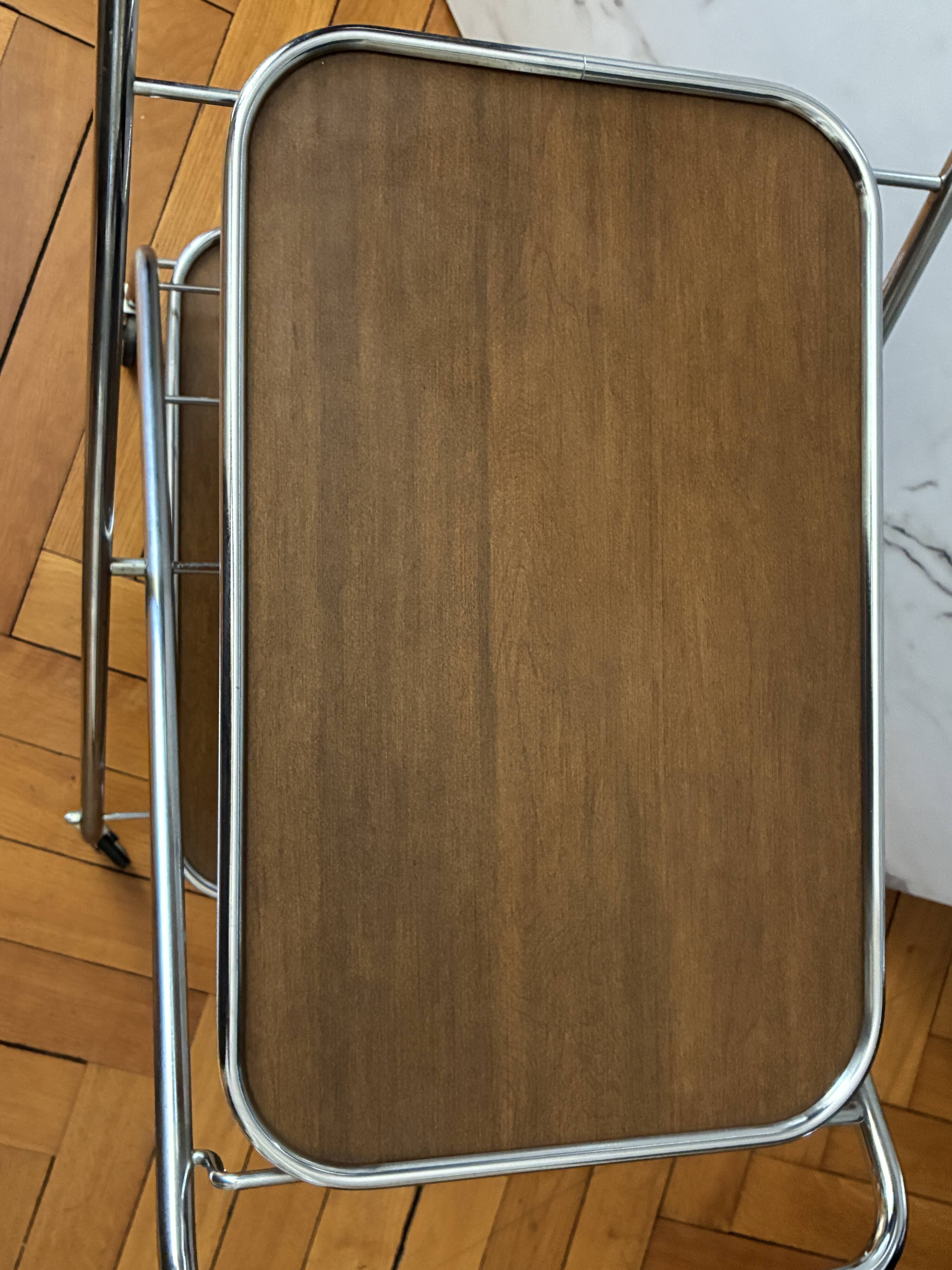 Vintage rolling dessert trolley