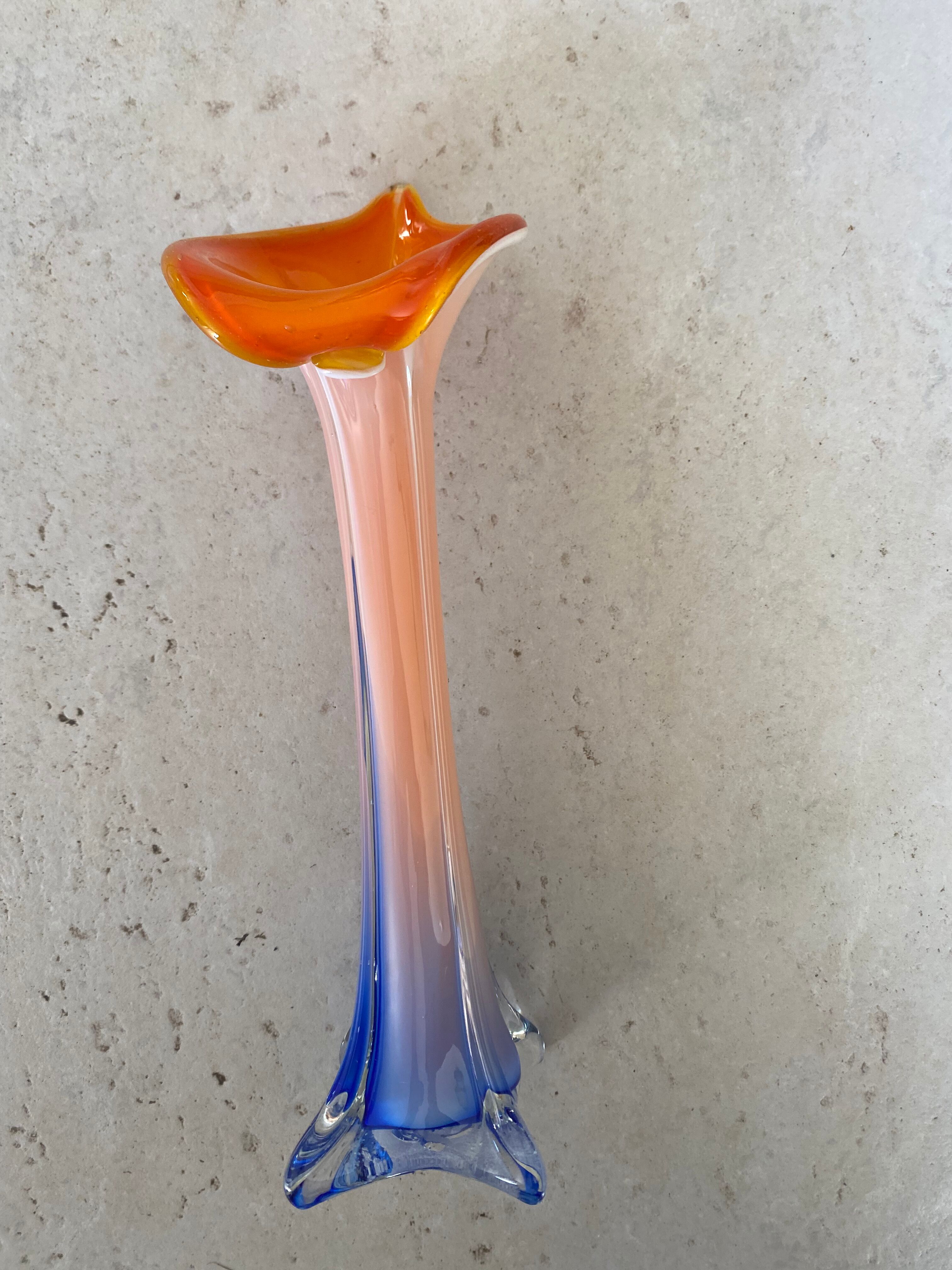 Vintage opalescent callas vase