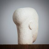 Modernist figurative sculpture bust in sandstone