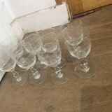 Chiseled crystal glasses