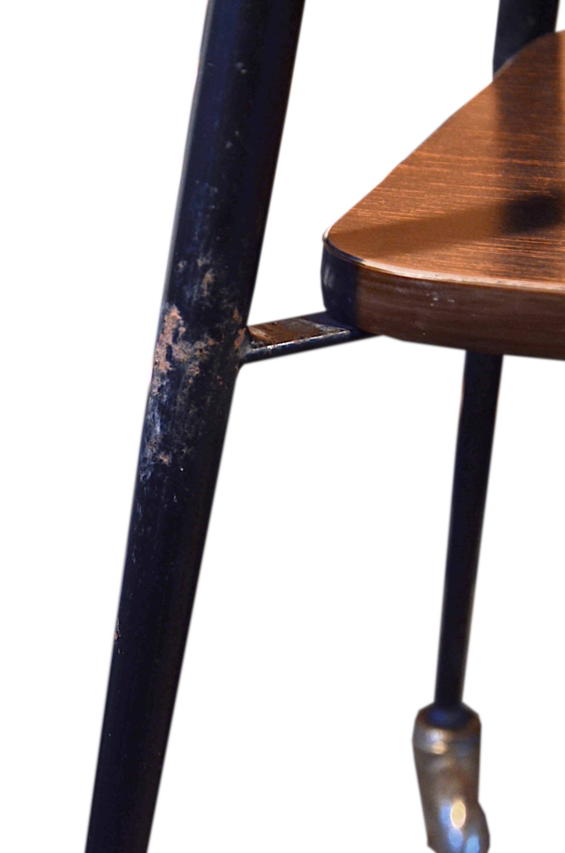 Chocolate formica rolling serving table 73x36cm