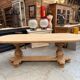 Oval table in solid oak