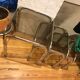 Chrome and smoked glass nesting tables