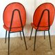 Paire de chaises vinyle années 60