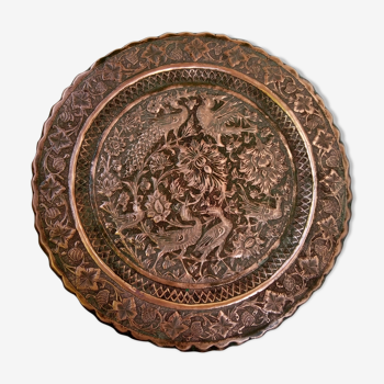 Ancient copper eastern tray